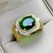 style Emerald Color Domineering Men's Green Shafray Green Tourmaline Does Not Fade Ring_ipsvogv.com