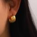 Women's Jewelry Metal Ball C Shaped Earrings Light Luxury Niche Design High End Fashion Personalized Texture Earrings_ipsvogv.com
