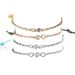 Simple And Fashionable Geometric Metal Inlaid Diamond Wax Thread Loose Bracelet Set Of Four Pieces_ipsvogv.com