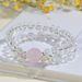 Natural White Double-layer Powder Crystal Ball Fox Butterfly Bracelet, Exquisite And Fashionable Online Novice String_ipsvogv.com