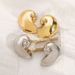 New Ocean Style Conch Alloy Exaggerated Fashion Geometric Shiny Stud Earrings For Women_ipsvogv.com