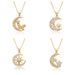 Minimalist Moon & Star Necklace For Women - Micro-Inlaid Zircon Clavicle Chain, Dainty Ins Fashion Jewelry_ipsvogv.com