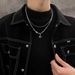 double layer necklace hip hop design niche personality accessories advanced men and women clavicle necklace_ipsvogv.com