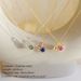 Women's Jewelry Three-dimensional Birthstone Pendant Necklace Twelve Zodiac Signs Colored Water Diamond Stainless Steel Gold-plated Necklace_ipsvogv.com