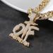 Fashion Full Diamond Hip Hop Men's Necklace Jewelry OTF Pendant_ipsvogv.com