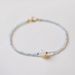 Slightly Sparkling Navy Bracelet With White Moonlight Stone Beads, Fresh Light Blue Natural Crystal For Women, Extremely_ipsvogv.com