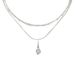 Horseshoe Lily Sparkling Moonlight Stone Double Layered Versatile Clavicular Chain Winter Sweater Necklace High End_ipsvogv.com