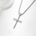 Men And Womens Jewelry Titanium Stel Diamond Cross Necklace Hip Hop Cool Neutral Style Wear Cross Pendant_ipsvogv.com
