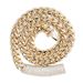 Popular Hip Hop Jewelry Zircon Necklace 12mm Smooth Cuban Chain Men's Necklace_ipsvogv.com