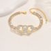 Unisex Hot Selling Diamond Anklet Fashion Pendant Double Love Patch_ipsvogv.com