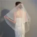 Wedding Hair Jewelry Simple Short Double Layered Headscarf Bride Wedding Dress Hot Selling Accessories With Hair Comb_ipsvogv.com