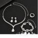 2024 Fashion Bridal Jewelry Set Four-Piece Full Diamond Tassel Necklace Earrings Bracelet Ring_ipsvogv.com