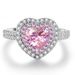 New Pink Love Platinum Plated Boutique Women's Zircon Full Diamond Ring_ipsvogv.com