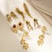 ocean coral stainless steel earrings starfish jellyfish fashion metal titanium steel earrings ear studs_ipsvogv.com