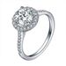 D Color One Carat Pure Silver For Marriage Proposal, Engagement Ring, Moissanite Diamond Round Package Ring_ipsvogv.com