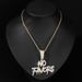 Hip Hop Exaggerated Double Row Letter NO FAVORS Full Diamond Pendant Necklace Personalized Men's Cuban Chain_ipsvogv.com