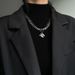 Wid W Letter Cuba Collar Double Layered Layered Necklace Wome's Tredy Istagram Hip Hop T-shirt Chai Accessories_ipsvogv.com