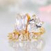 Cao Shi Diamond Female Star Same Style Water Drop Spiral Geometric Pair Gift Brilliant Ring_ipsvogv.com