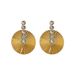 Women’s Jewelry Set Fashion Elegant Retro Gold Stainless Steel Inlaid Diamond White Diamond Oval Coin Pendant Earrings Jewelry Female_ipsvogv.com