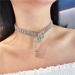 Light luxury short choker necklace for women ins full diamond super shiny clavicle necklace for women_ipsvogv.com
