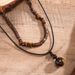 Men's Fashion Necklace Set - Coconut Shell & Turquoise Beaded Layered Chain (Hip-Hop Style Wax Cord & Leather Unisex Layered Jewelry)_ipsvogv.com