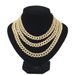 Men’s Jewelry Set Fashion Hot Selling Men's Fashion Accessories Hip Hop Big Gold Chain Diamond Cuban Chain Bracelet Necklace_ipsvogv.com