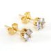 Elegant Geometric Stainless Steel Inlay Artificial Pearls Zircon Ear Studs 1 Pair_ipsvogv.com