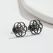New Korean retro flower earrings ins French stainless steel new rotating geometric round earrings 316 ear pins_ipsvogv.com