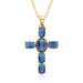 New Copper Micro Inlaid Zircon Necklace Multi Color Cross Pendant Hip Hop Necklace Clavicle Chain_ipsvogv.com