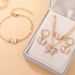 Children's necklace creative pearl butterfly girl jewelry bracelet girl oil drop accessories ring earrings_ipsvogv.com