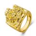 3D Dragon Head Relief Mighty Men's Open Ring Thick Vietnamese Gold Plated Jewelry_ipsvogv.com