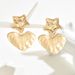 2024 New Style Women's Love Earrings Simple Small Fragrant Star Design Earnail Wrinkle Earaccessory_ipsvogv.com