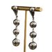 Gold-Plated Copper Minimalist Style Three Glossy Ball Tassel Earrings High-End Creative Round Bead Ear Cuffs For Women_ipsvogv.com
