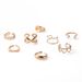 New Handicraft Fashion Love Chain Cross Cut Pearl Opening 8-piece Set Ring_ipsvogv.com
