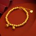 Vietnamese Sand Chinese Style Two Generations Joyful Pendant Bracelet Ancient Method Good Luck Small Gold Beads Lotus_ipsvogv.com
