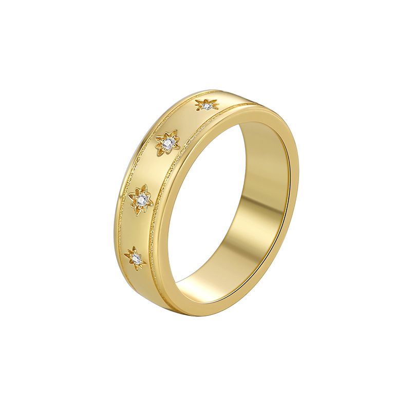 French Simple Monotonous Retro High End Design Ring Female Temperament Fashion Micro Inlaid Zircon Index Finger Ring_ipsvogv.com