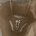 Brass Electroplated Thick Silver Ribbon Bowknot Rice Bead New Simple Niche Design Sense Cool Ins Necklace_ipsvogv.com