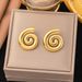 Temperament And Personality Pendant Stainless Steel Set Gold Plated Creative Snake Chain Vortex Necklace For Women_ipsvogv.com