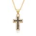 Unisex Exaggerated Street Trend Hip Hop Sweet Cool Style Micro Inlaid Colorful Cross Necklace Pendant Personality Versatile Clavicle Chain_ipsvogv.com