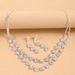 Wedding headpiece for women, bride necklace decoration set, fashionable claw chain, dazzling full diamond banquet necklace, earrings for women_ipsvogv.com