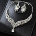 2024 Exaggerated Necklace Earrings Big Set Luxurious Crystal Jewelry For Banquet Wear_ipsvogv.com