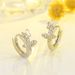 Korean Butterfly Diamond Earrings For Women Fashion Creative Inlaid Zircon Animal Ear Cuffs Silver Studs_ipsvogv.com