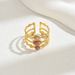 Women’s Jewelry Set Fashion Niche Geometric Style Ladies' Plain Ring Versatile Light Luxury Inlaid Gemstone Open Design Multi Layer Ring_ipsvogv.com