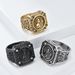 Retro cross portrait ring men's personalized stainless steel ring old hand jewelry_ipsvogv.com
