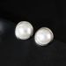 Earrings Sterling Silver Semi-round Pearl Earrings Niche Minimalist Joker Retro Elegant Jewelry Korean Style Women's High-end Sense_ipsvogv.com