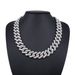 Men’s Jewelry Set Fashion 20mm Diamond Three Row Diamond Full Drill Bit Men's Alloy Necklace Cool Rap Hip Hop Cuban Chain_ipsvogv.com