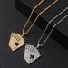 Men's Diamond Playing Card Pendant Necklace Personalized Tonghua Shun Couple Sweater Chain Hip Hop Accessories_ipsvogv.com