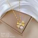 Stainless Steel Cute Bow Water Drop Pendant Necklace Earrings For Women Girl New Trendy Jewelry Set Gift Party_ipsvogv.com
