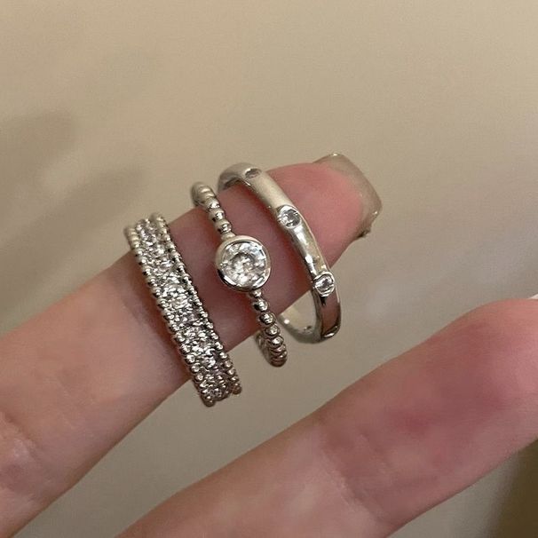 Suquan Zircon Open Set For Female Niche Design, High Grade, Finger Ring, Simple And Cold Style, Student Ring_ipsvogv.com
