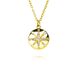 Copper Gold Plated Diamond Six Pointed Star Necklace Female Sterling Silver Trendy Internet Celebrity Douyin Same Style Compass Lucky Clavicle Chain_ipsvogv.com